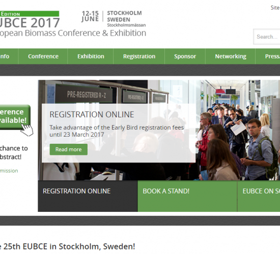 25th European Biomass Conference and Exhibition, EUBCE 2017, 12-15 June 2017, Stockholmsmaässan, Stockholm
