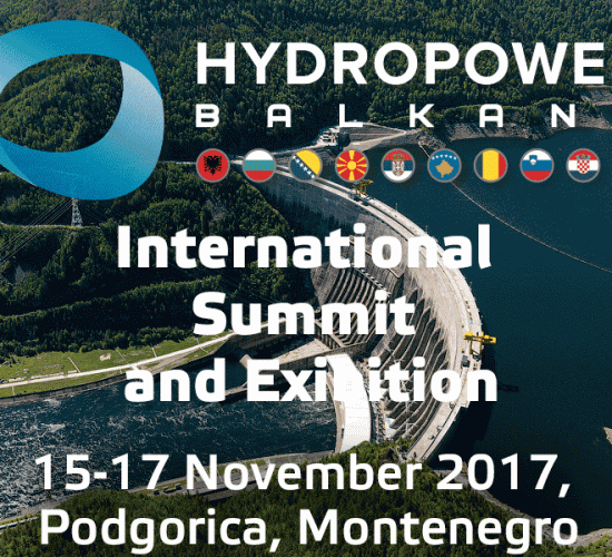“Hydropower Balkans 2017”, organised by Vostock Capital, 15-17 November 2017, Podgorica, Montenegro