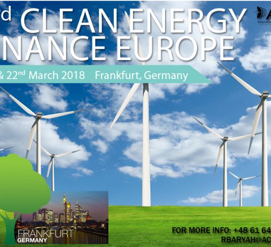 Clean Energy Finance Europe 2018, Frankfurt, Germany